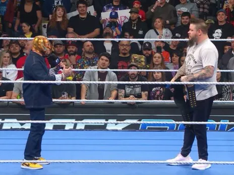 WATCH: Rey Mysterio registers his name for Royal Rumble, gets confronted by Kevin Owens on WWE Smackdown