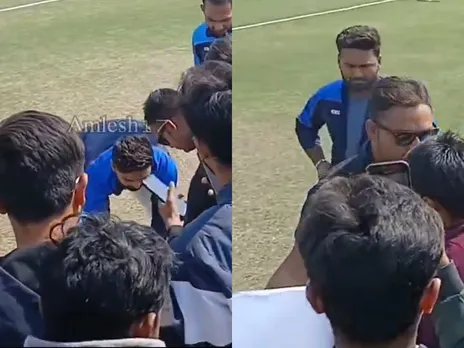 Rishabh Pant gets mobbed by emotional fan during Ranji Trophy match against Saurashtra