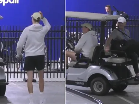 Jannik Sinner and his coach