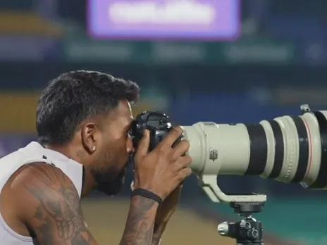 Hardik Pandya with the camera