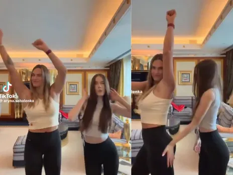Aryna Sabalenka dance with her sister