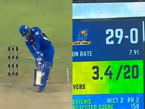 Rassie Van Der Dussen smashes a six