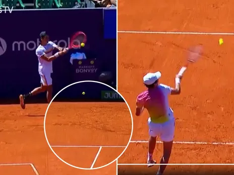 Fonseca's powerful forehand return 