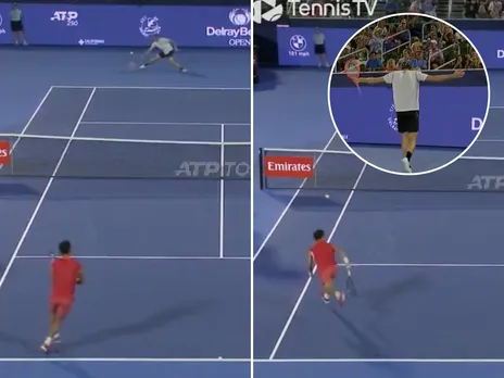 Taylor Fritz takes a bow after producing unforgettable shot