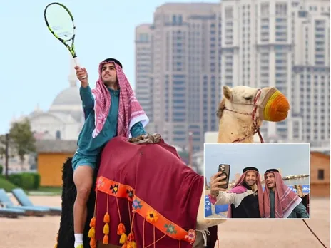 Carlos Alcaraz on camel