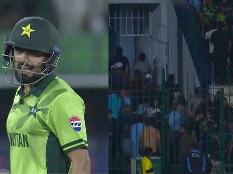 Upset fans leave stadium after Babar Azam is out for 64 