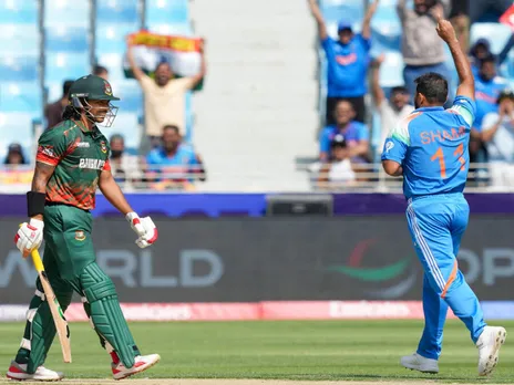 Mohammed Shami celebrates after scalping dismissing Bangladesh's Jaker Ali in Champions Trophy 2025 game (File Photo: X)