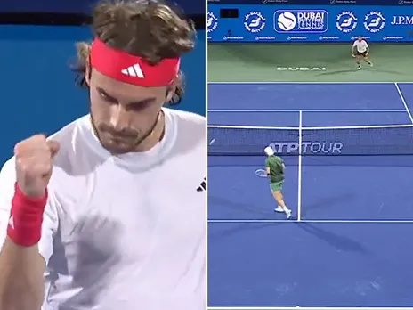 Stefanos Tsitsipas unleashes one-handed backhand barrage in Dubai semi-finals 
