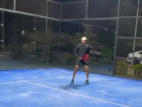 Babar Azam playing Tennis