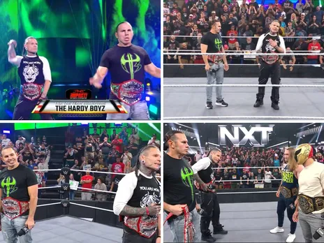 WATCH: Fans chant 'Welcome Home' as Hardy Boyz speak on WWE NXT