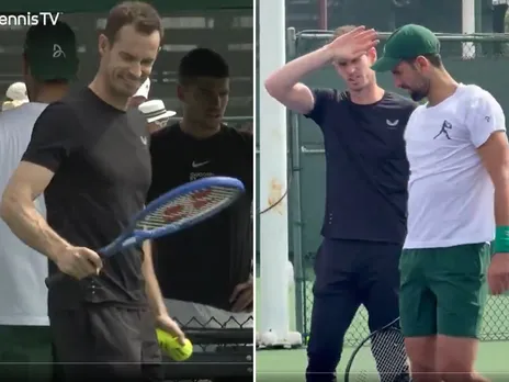 Carlos Alcaraz, Novak Djokovic, and Andy Murray's joint appearance at Indian Wells 2025