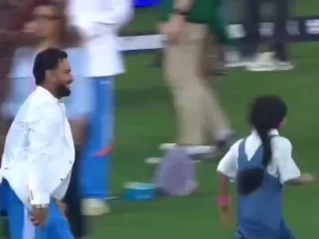 Rishabh Pant running to chase Ravindra Jadeja's daughter during Champions Trophy win celebrations (File Photo: screengrab/X)