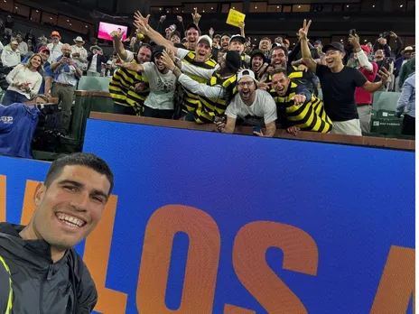 Carlos Alcaraz escaped bee invasion at the Indian wells Open