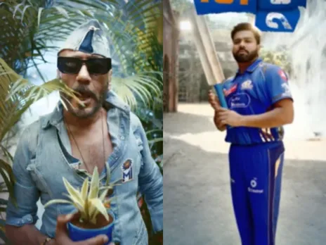 Bollywood actor Jackie Shroff and former MI skipper Rohit Sharma (File Photo: Screengrab/X/MI)