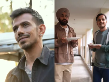 Yuzvendra Chahal,, alongside standup comedians Piyush Sharma and Jasmeet Singh Bhatia (File Photo: Screengrab/Instagram/PBKS)