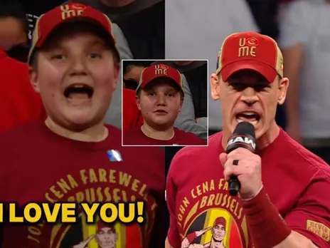 Young kid screams 'I Love You' towards John Cena 