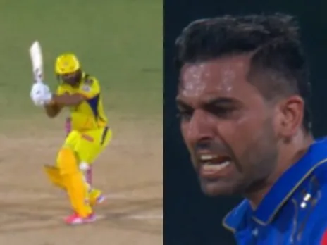 Deepak Chahar in ecstatic celebration after dismissing CSK's Rahul Tripathi in third IPL 2025 game (File Photo: Screengrab/X/Star Sports)