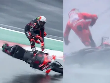 2025 MotoGP Americas GP Crashes Marc Marquez and Marco Bezzecchi