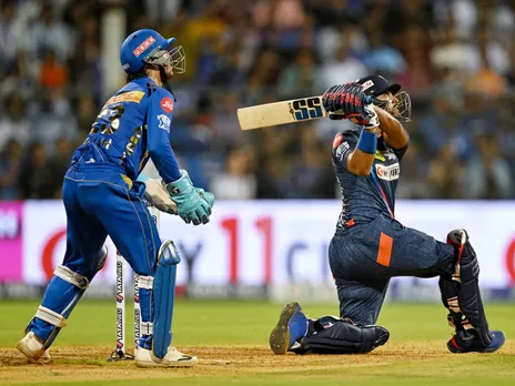 Nicholas Pooran in action during MI vs LSG 67th game of IPL 2025 (File Photo: X/Internet)