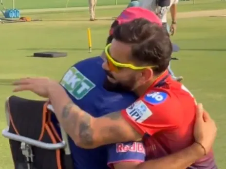 IPL 2025: Virat Kohli hugs Rahul Dravid ahead of RR vs RCB game on Sunday