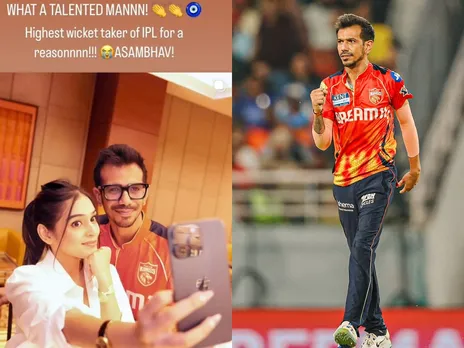 RJ Mahvash with Yuzvendra Chahal