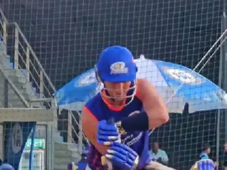 MI vs SRH: Trent Boult batting in nets