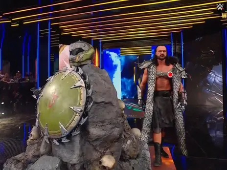 Drew Mcintyre appeared in a Doomsday gear at wrestlemania