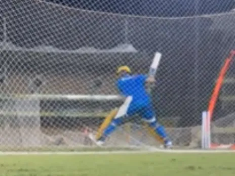 MS Dhoni in CSK nets
