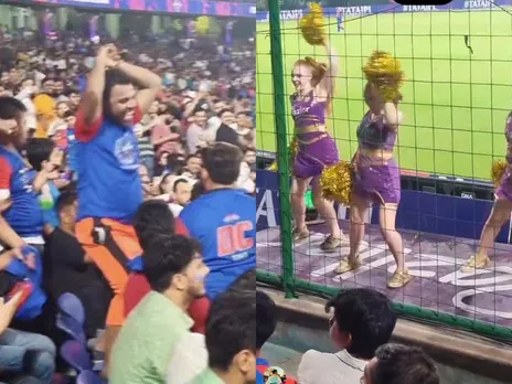 Fan mimics cheerleaders in IPL