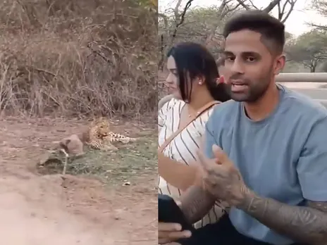 Suryakumar Yadav gets frightened after seeing leopard