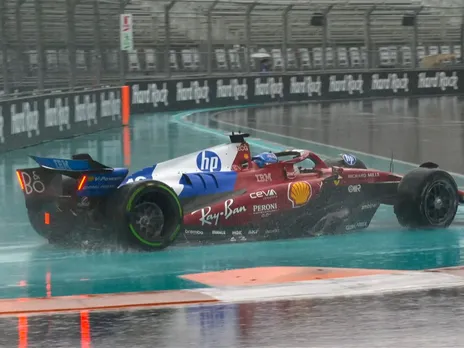 Charles Leclerc crash at 2025 Miami GP