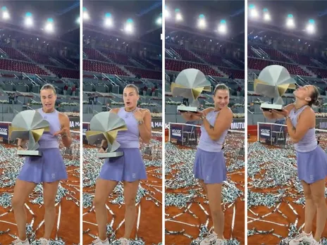 Aryna Sabalenka Delights Fans with a Dance and Trophy 