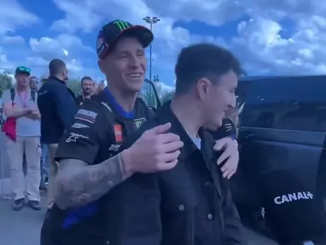 Isack Hadjar quartararo at MotoGP 2025 French GP