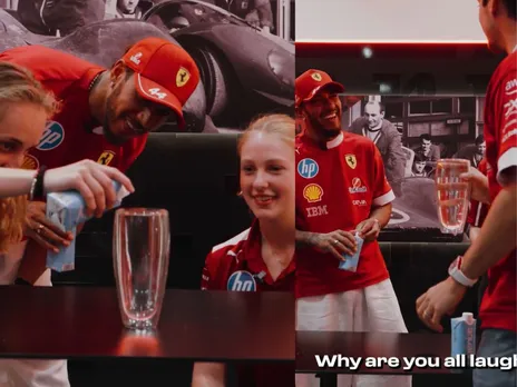 Hamilton vs Leclerc don't spill the water challenge