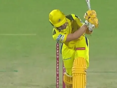 CSK vs RR: Dewald Brevis no look six