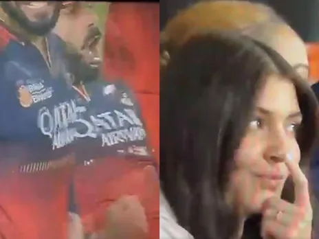 Anushka Sharma reacts to Virat Kohli's celebration 