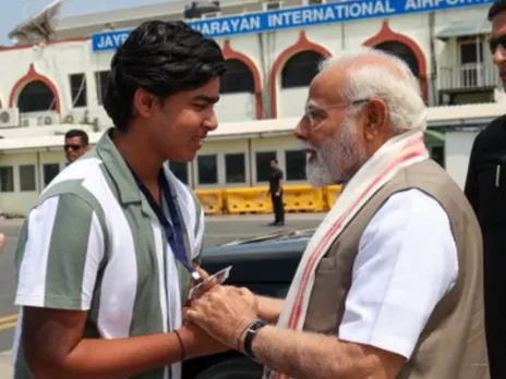PM Narendra Modi meets Vaibhav Suryavanshi 