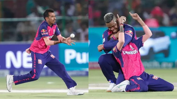 Yuzvendra Chahal celebrating his 200th IPL wicket (File Photo: IPL/BCCI) 