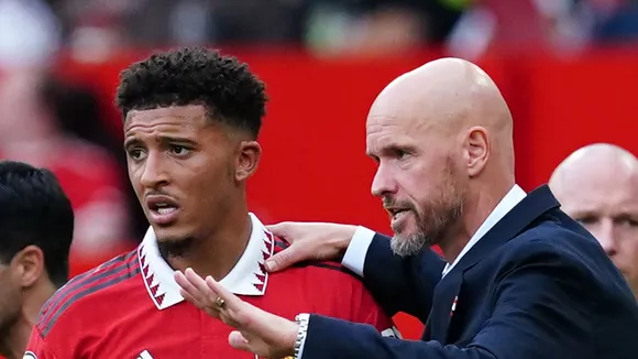 Erik Ten Hag and Jadon Sancho (File Photo: Internet)