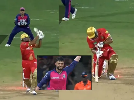 Naveen-Ul-Haq knocks off Kieron Pollard’s stumps in CPL 2024 (Source: X)