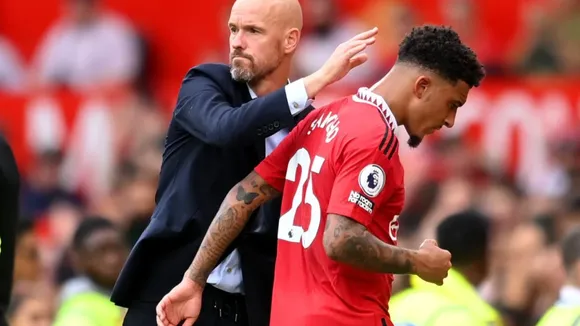 Erik Ten Hag and Jadon Sancho (Source : Twitter)