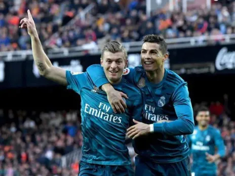 Toni Kroos and Cristiano Ronaldo