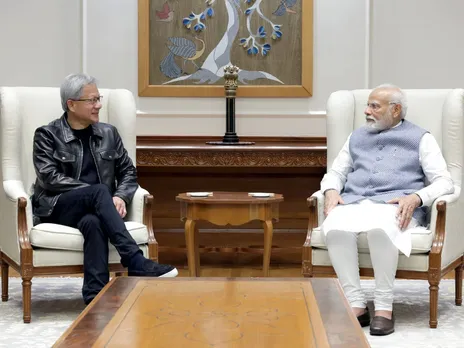 PM Modi with Jensen Huang