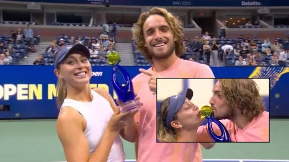 Stefanos Tsitsipas and girlfriend Paula Badosa (Source: X) 