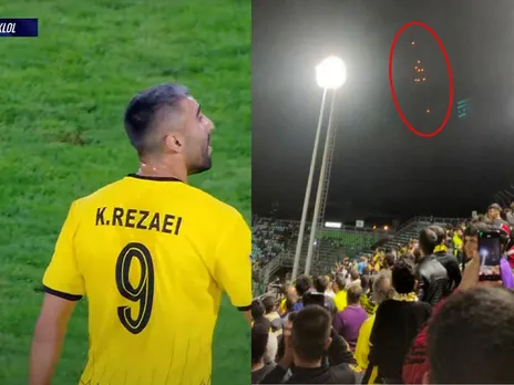 Missiles in Iran stadium