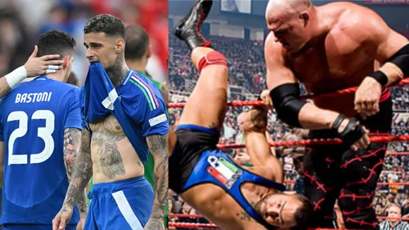 WATCH: Fans compare Italy's Euro 2024 elimination to Kane's famous Santino Marela's elimination in Royal Rumble 