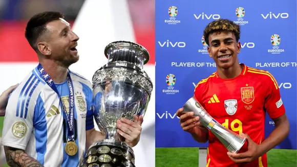 Lionel Messi and Lamine Yamal