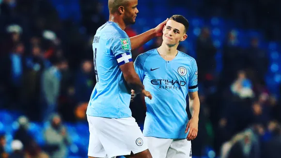 Phil Foden and Kompany