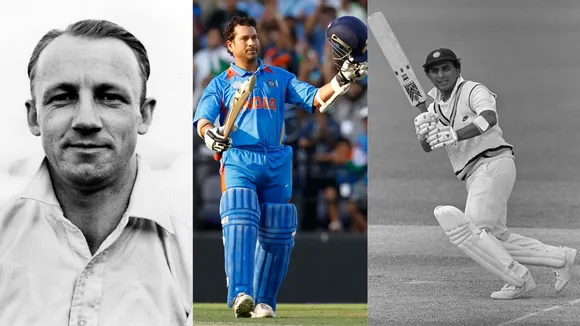 Sir Don Bradman, Sachin Tendulkar, Sunil Gavaskar (File Photo: Internet) 