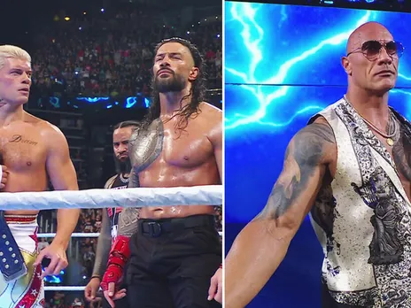 WATCH: The Final Boss The Rock returns at WWE Bad Blood with big cryptic message for Roman Reigns, Cody Rhodes, and Bloodline
